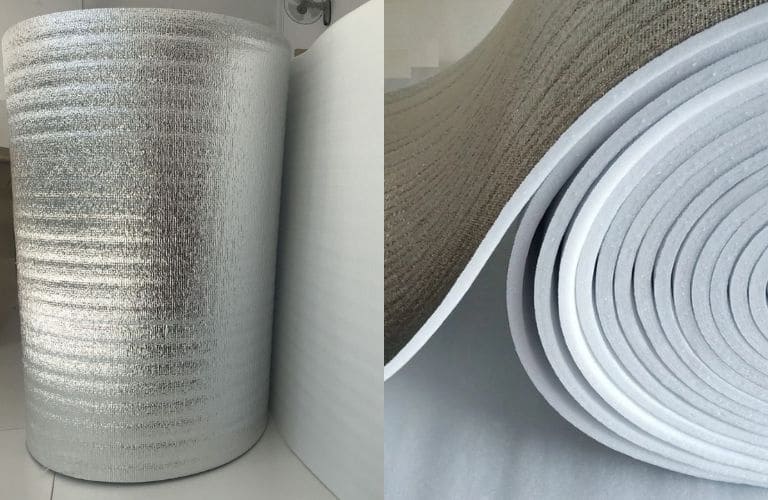 Cuộn mút form cách nhiệt PE OPP tráng bạc chống nóng mái tôn