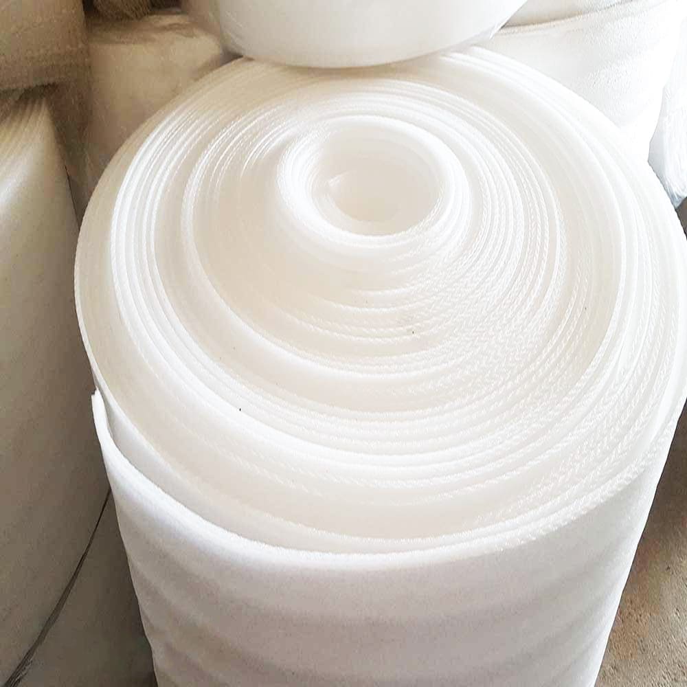 Cuộn mút form chống sốc PE foam màu trắng bọc hàng chống trầy xước