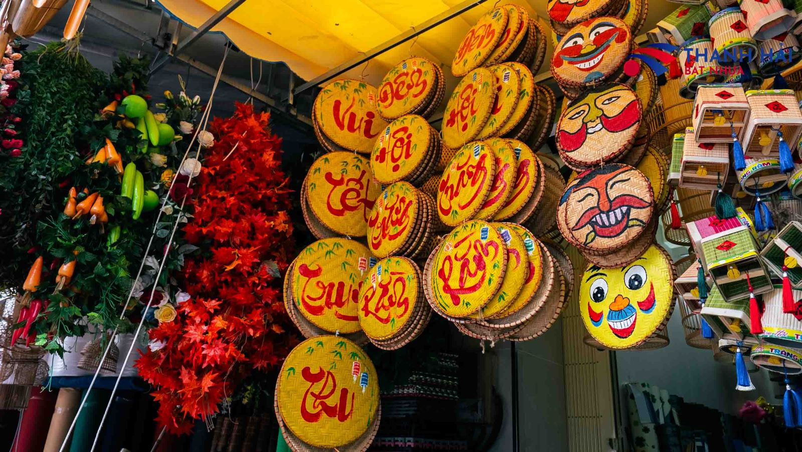 mẹt trang trí tre