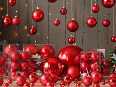 Châu xốp đỏ trang trí noel