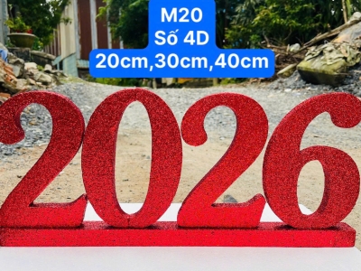 Chữ Tết 2026 bằng xốp