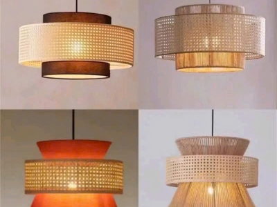 Đèn mây tre trang trí hiện đại