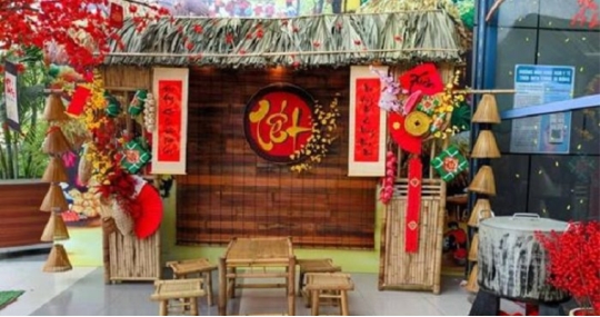 Mành tăm tre trang trí Tết - Xu hướng decor hot nhất năm 2026